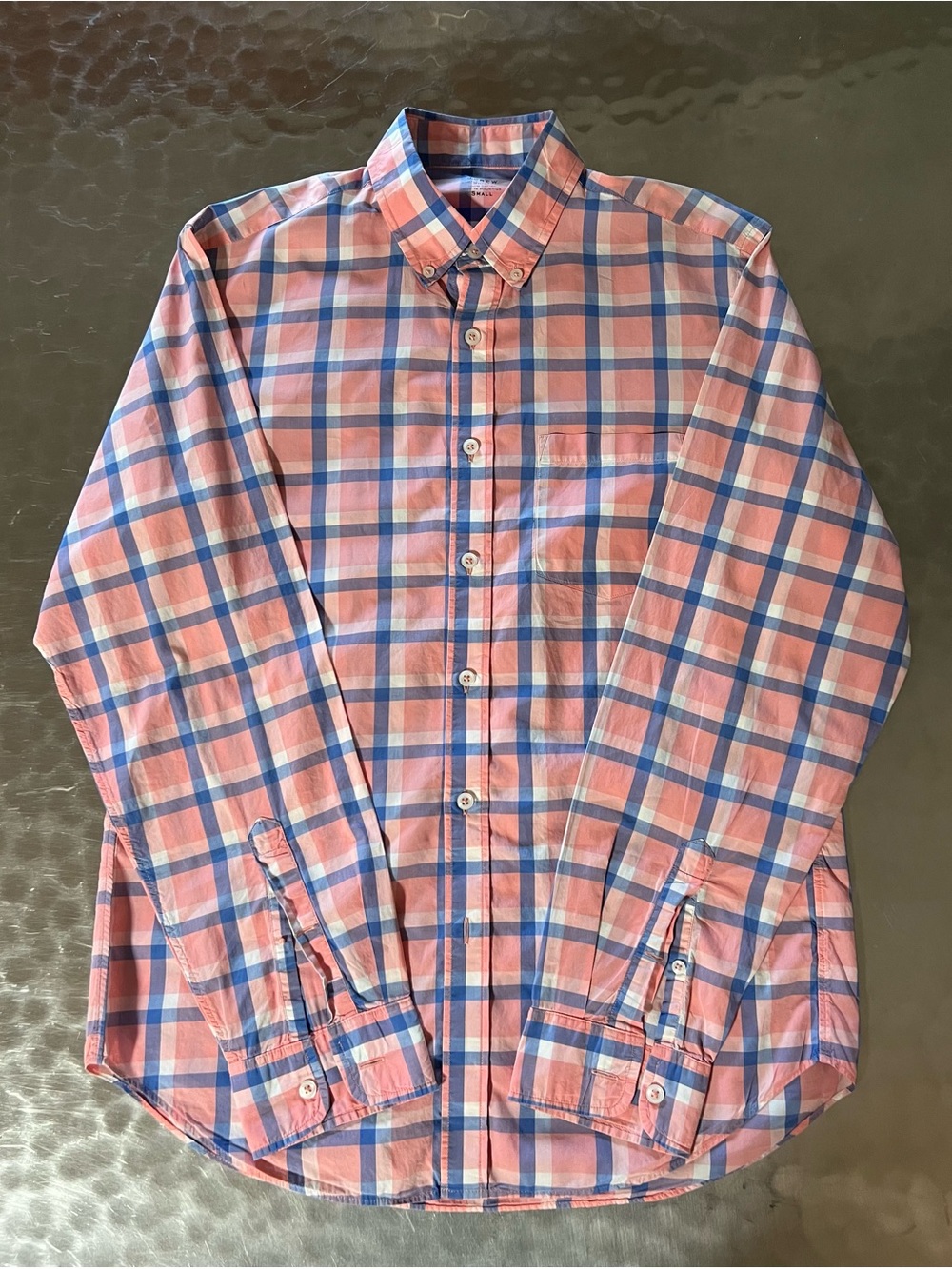 J. Crew Men's Plaid Long Sleeve Button-down Dress Shirt Size SMALL